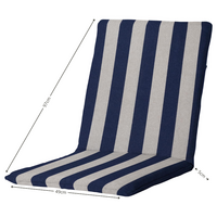 Stapelstoel kussen ca.97x49cm Amora blue 2 stuks