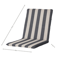 Stapelstoel kussen ca.97x49cm Amora grey 2 stuks