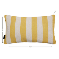 Sierkussen paspel ca.30x50cm Amora mustard