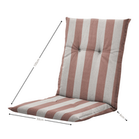 Kussen lage rug ca.105x50cm Amora mocca 2 stuks
