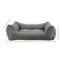 Hondenbed wasbaar ca.100x80x25cm Lins grey