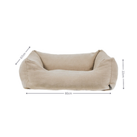 Hondenbed wasbaar ca.80x67x22cm Lins taupe