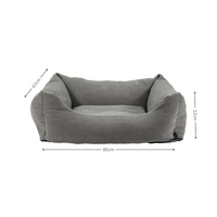 Hondenbed wasbaar ca.80x67x22cm Lins grey