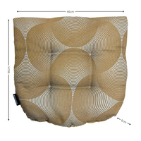 Wicker Flex ca.46x46cm Outdoor WR Napels rondo mustard