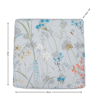 Luxe zitkussen ca.40x40cm Donna azure canvas eco+ 2 stuks