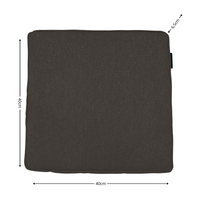 Luxe zitkussen ca.40x40cm Dark grey canvas eco+ 2 stuks