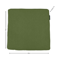Luxe zitkussen ca.40x40cm Moss green canvas eco+ 2 stuks