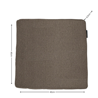Luxe zitkussen ca.40x40cm Taupe canvas eco+ 2 stuks