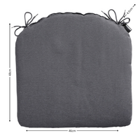 Zitkussen ca.46x48cm Panama grey 2 stuks
