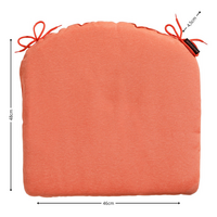 Zitkussen ca.46x48cm Panama flame orange 2 stuks