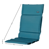 Kussen fiber de luxe ca.125x50cm Panama sea blue 2 stuks