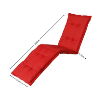 Ligbedkussen ca.200x65cm Basic red