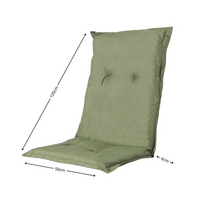 Kussen lage rug ca.105x50cm Basic green 2 stuks