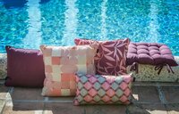 Sierkussen paspel ca.30x50cm Bordeaux canvas eco+ 2 stuks