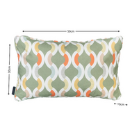 Sierkussen paspel ca.30x50cm Outdoor+ Trivia green 2 stuks