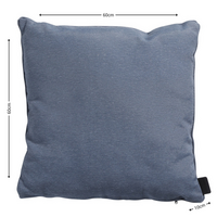 Sierkussen paspel ca.60x60cm Panama safier blue 2 stuks