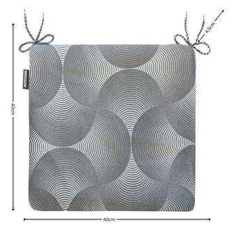 Zitje universeel rits ca.40x40cm Outd WR Napels rondo grey