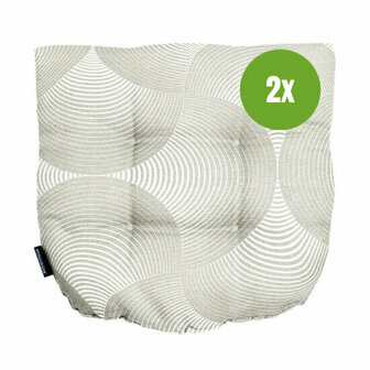 Wicker Flex ca.46x46cm Outdoor WR Napels rondo sand 2 stuks