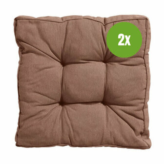 Florance kussen ca.47x47cm Panama mocca 2 stuks