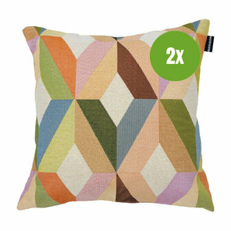 Sierkussen ca.45x45cm Lior green 2 stuks