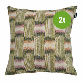 Sierkussen ca.45x45cm Camme&eacute; green