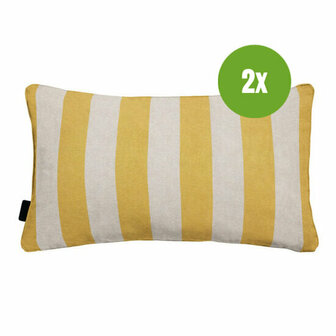 Sierkussen paspel ca.30x50cm Amora mustard