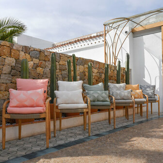 Zitje universeel rits ca.40x40cm O WR Napels rondo salmone