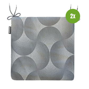 Zitje universeel rits ca.40x40cm Outd WR Napels rondo grey