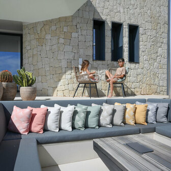 Zitje universeel rits ca.40x40cm Outdoor WR Napels mustard