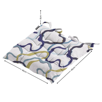 Toscane kussen ca.46x46cm Blaze blue