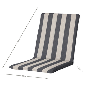 Stapelstoel kussen ca.97x49cm Amora grey