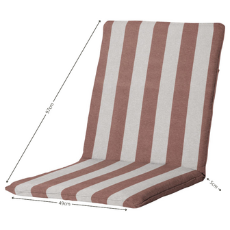 Stapelstoel kussen ca.97x49cm Amora mocca