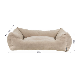 Hondenbed wasbaar ca.100x80x25cm Lins taupe