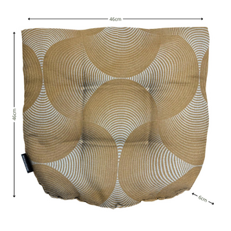 Wicker Flex ca.46x46cm Outdoor WR Napels rondo mustard