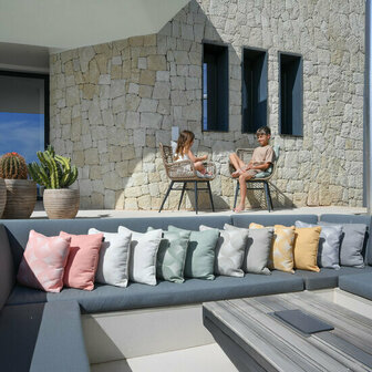 Zitje universeel rits ca.40x40cm Outd WR Napels rondo taupe