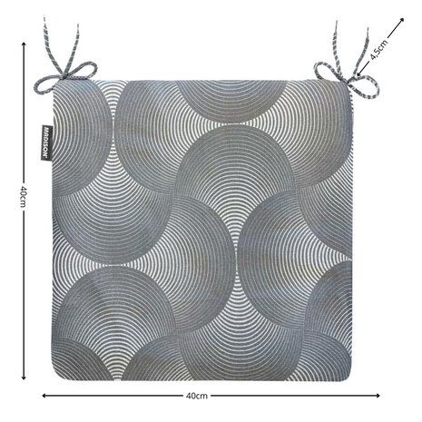 Zitje universeel rits ca.40x40cm Outd WR Napels rondo grey