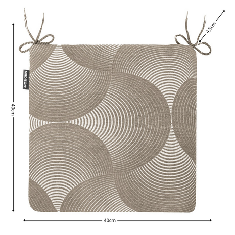 Zitje universeel rits ca.40x40cm Outd WR Napels rondo taupe
