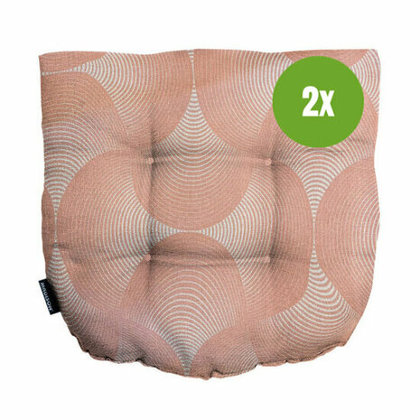 Wicker Flex ca.46x46cm Outdoor WR Napels rondo salmone 2 stuks