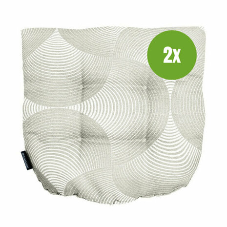 Wicker Flex ca.46x46cm Outdoor WR Napels rondo sand 2 stuks