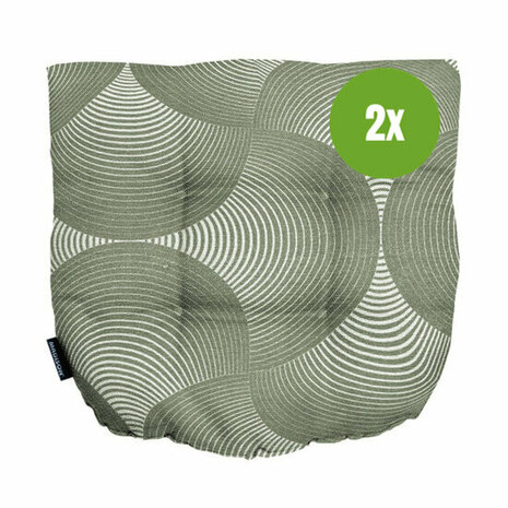 Wicker Flex ca.46x46cm Outdoor WR Napels rondo khaki 2 stuks