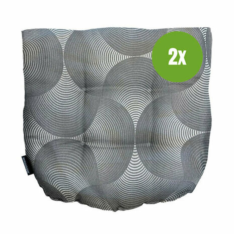 Wicker Flex ca.46x46cm Outdoor WR Napels rondo grey 2 stuks