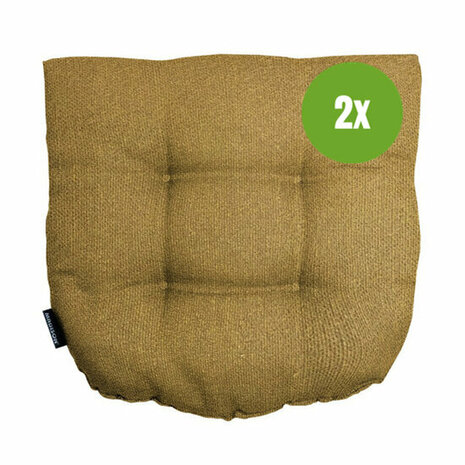 Wicker Flex ca.46x46cm Outdoor WR Napels mustard 2 stuks