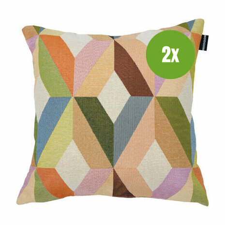 Sierkussen ca.45x45cm Lior green 2 stuks