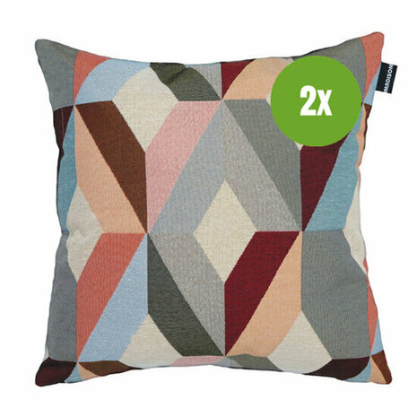 Sierkussen ca.45x45cm Lior blue 2 stuks