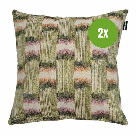 Sierkussen ca.45x45cm Camme&eacute; green