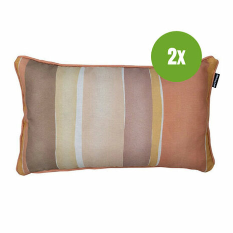 Sierkussen paspel ca.30x50cm Nox mocca 2 stuks