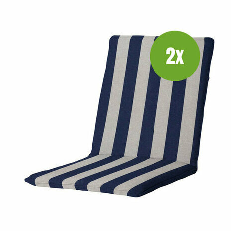 Stapelstoel kussen ca.97x49cm Amora blue