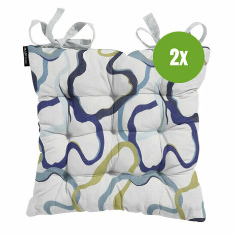 Toscane kussen ca.46x46cm Blaze blue