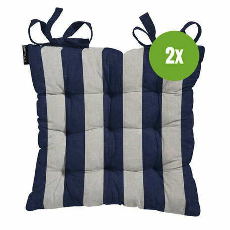 Toscane kussen ca.46x46cm Amora blue 2 stuks