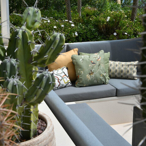 Zitje universeel rits ca.40x40cm Outdoor WR Napels mustard